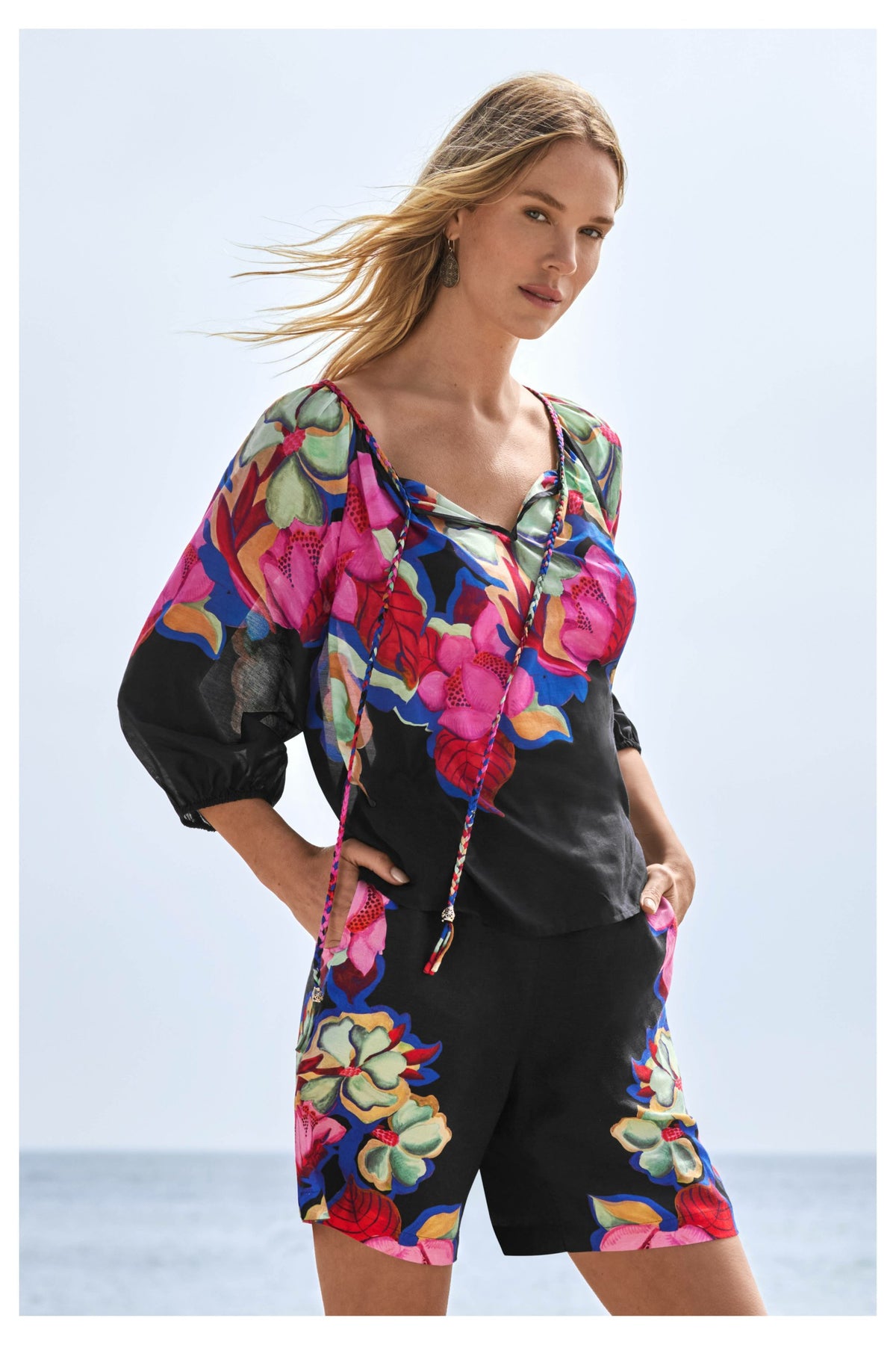 MONACO PEASANT BLOUSE - Johnny Was Best Seller