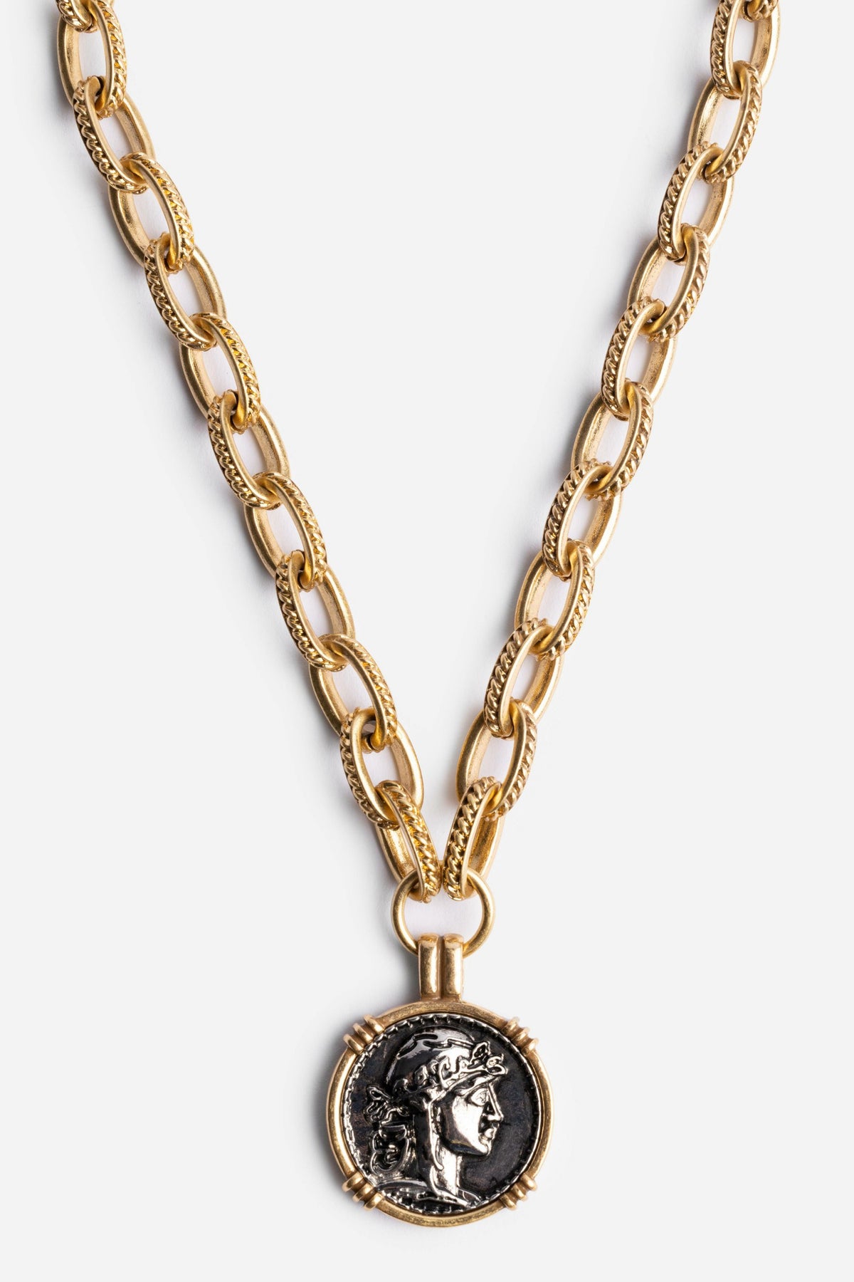 TWO-TONE COIN PENDANT CHAIN - Johnny Was Best Seller