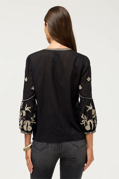 SCALLOP SLEEVE BLOUSE - Johnny Was Recommended