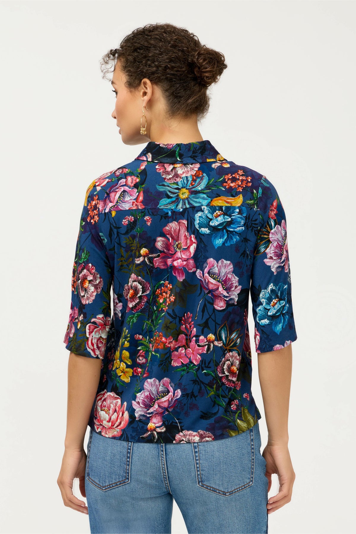 THE JANIE FAVORITE KIMONO SLEEVE BUTTON FRONT TOP - Johnny Was Recommended