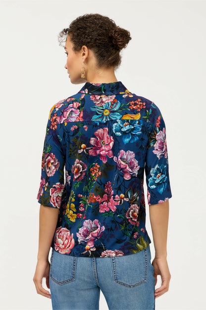 THE JANIE FAVORITE KIMONO SLEEVE BUTTON FRONT TOP - Johnny Was Recommended