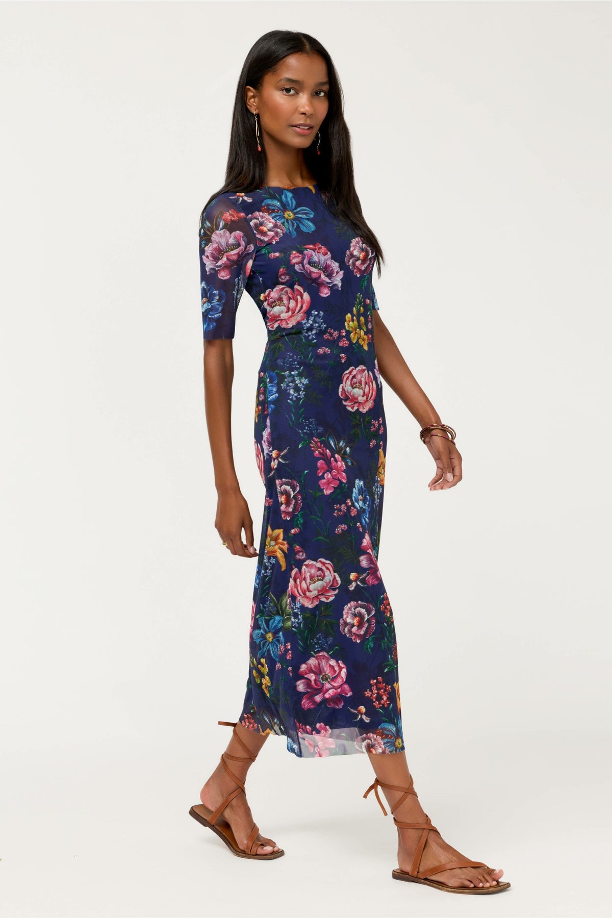 ASTRID MESH MIDI DRESS - Johnny Was Recommended