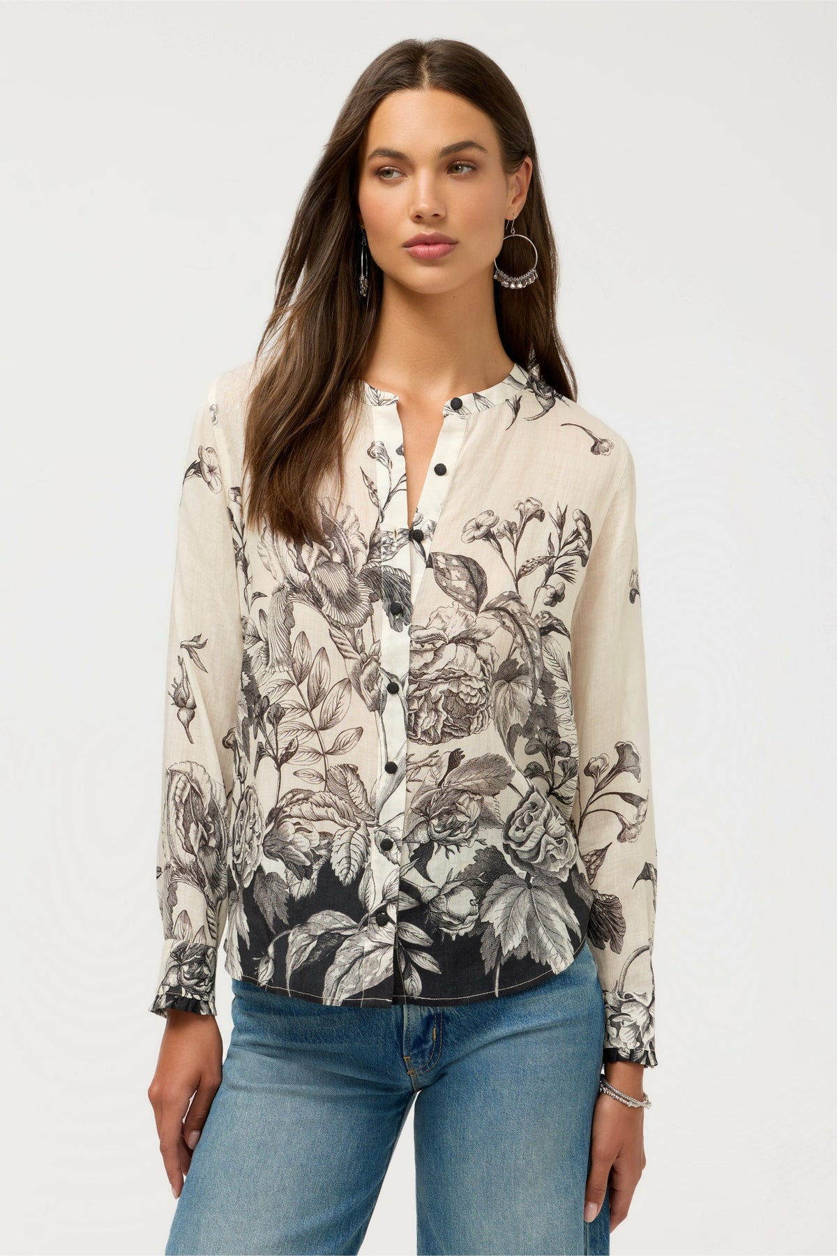 RUFFLE CUFF BLOUSE - Johnny Was New