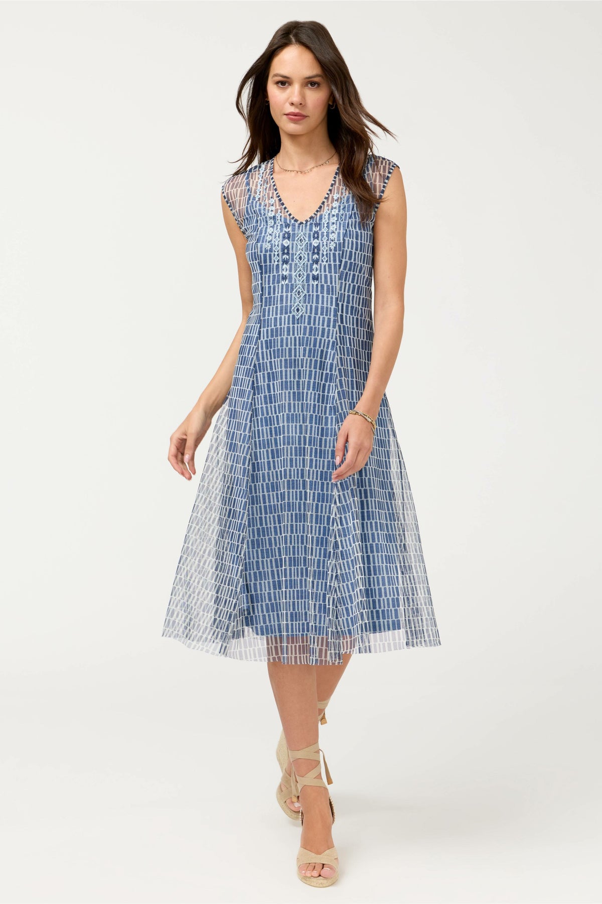 DOROTEA MIDI MESH DRESS - Johnny Was Trending