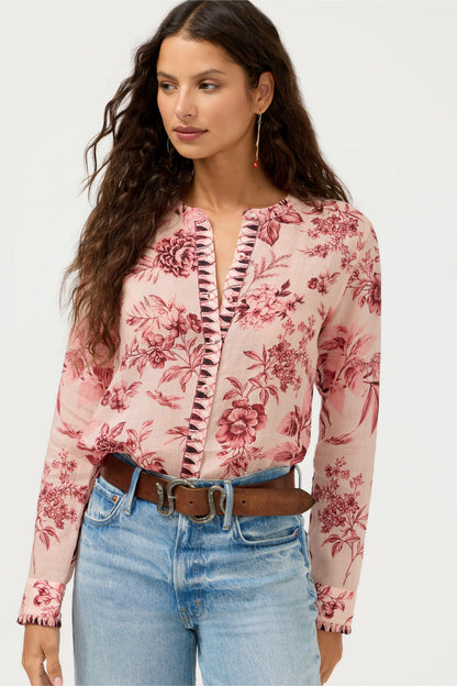 RUFFLE CUFF BLOUSE - Johnny Was Trending