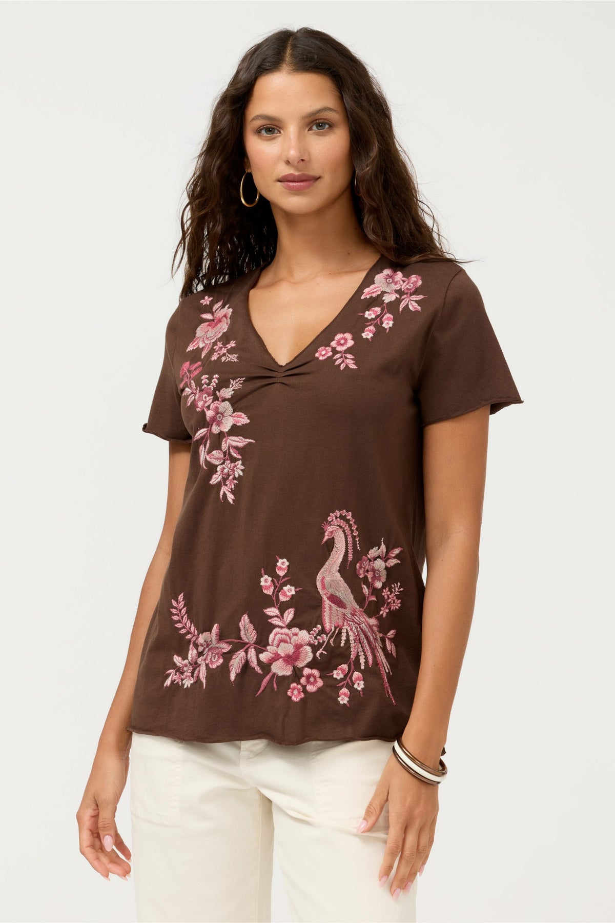 PLEAT FRONT TEE - Johnny Was Popular