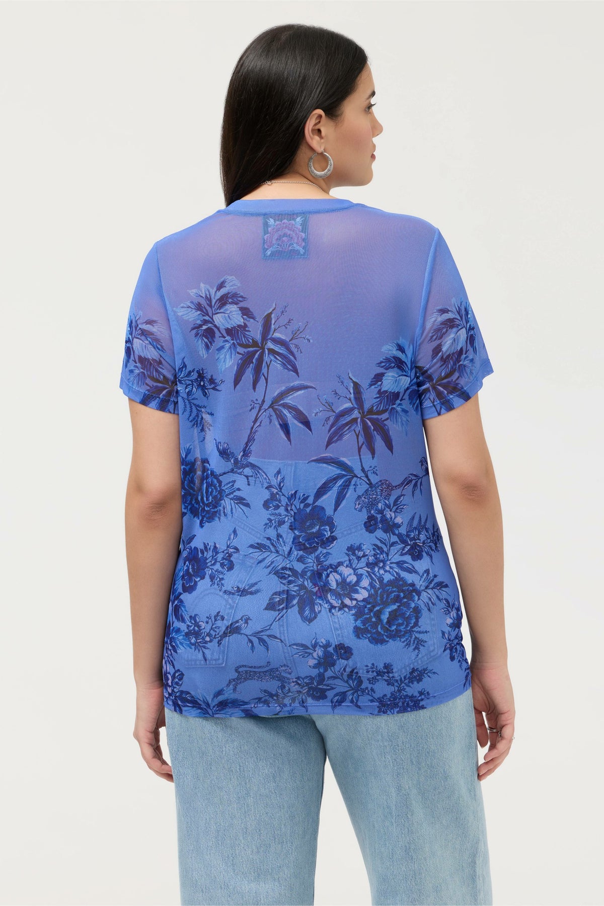 ELEANOR SHORT SLEEVE MESH TEE - Johnny Was Exclusive