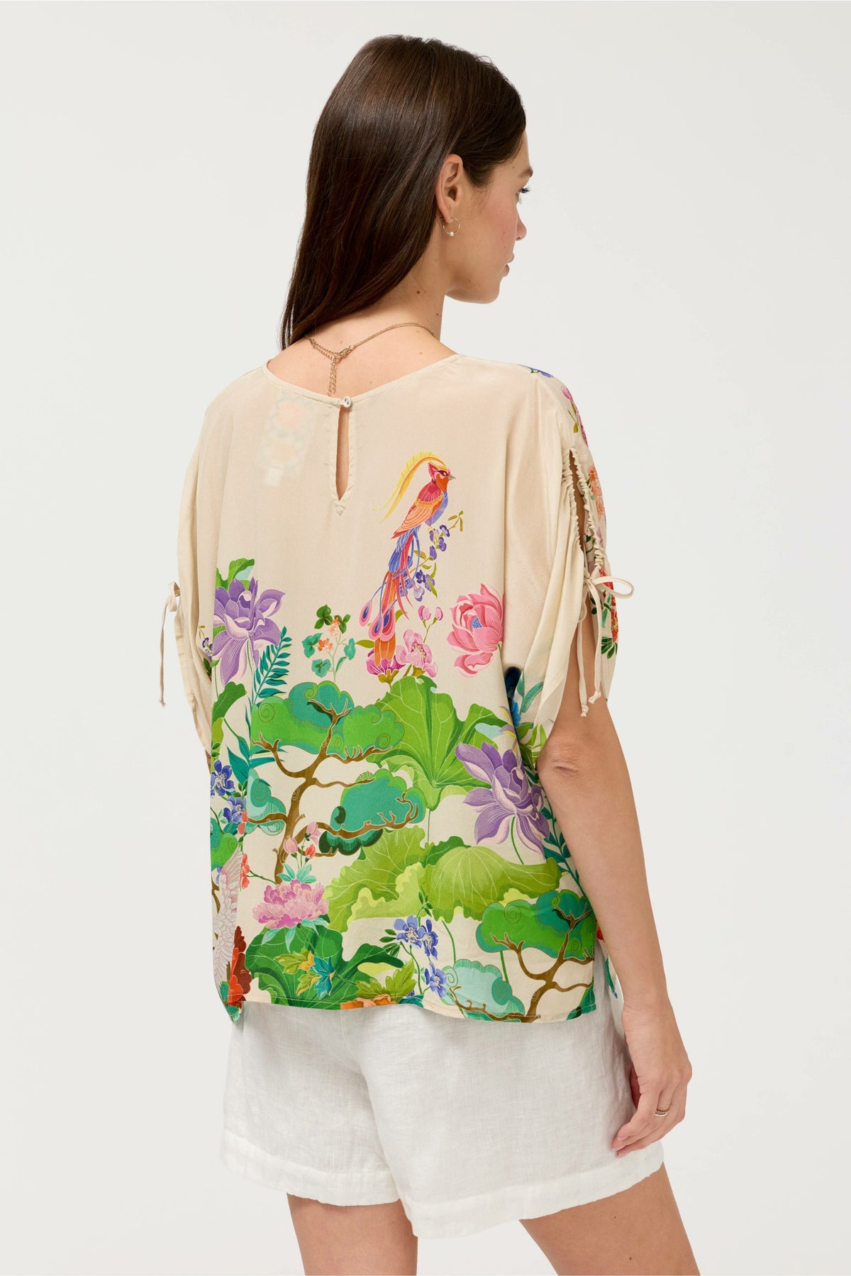 BLUET DRAWCORD SLEEVE BLOUSE - Johnny Was Trending