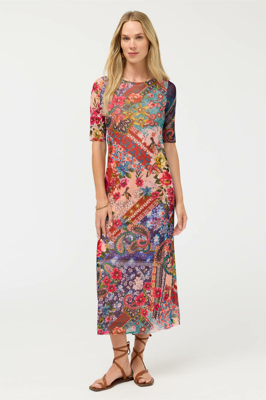 ASTRID MESH MIDI DRESS - Johnny Was Exclusive
