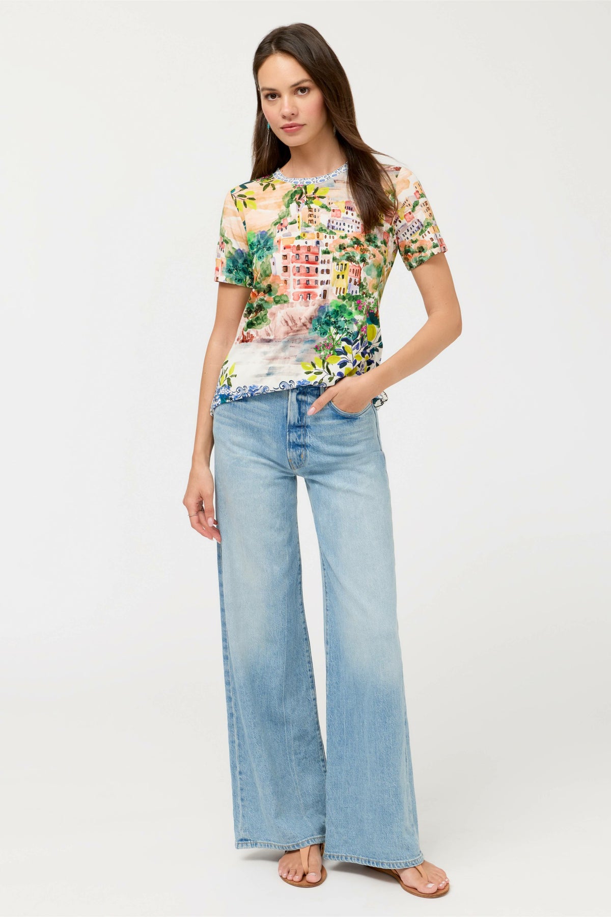 The Janie Favorite Short Sleeve Crew Neck Tee - Johnny Was Popular