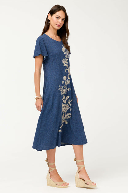 FLUTTER SLEEVE KNIT DRESS - Johnny Was Best Seller