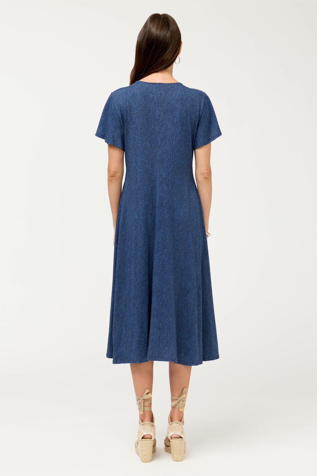 FLUTTER SLEEVE KNIT DRESS - Johnny Was Best Seller