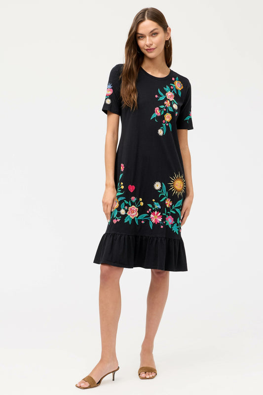 RUFFLE HEM KNIT DRESS - Johnny Was Recommended