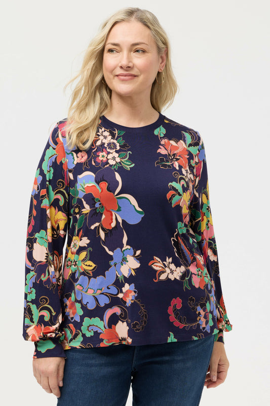 THE JANIE FAVORITE PUFF SLEEVE MOCK NECK - Johnny Was Featured