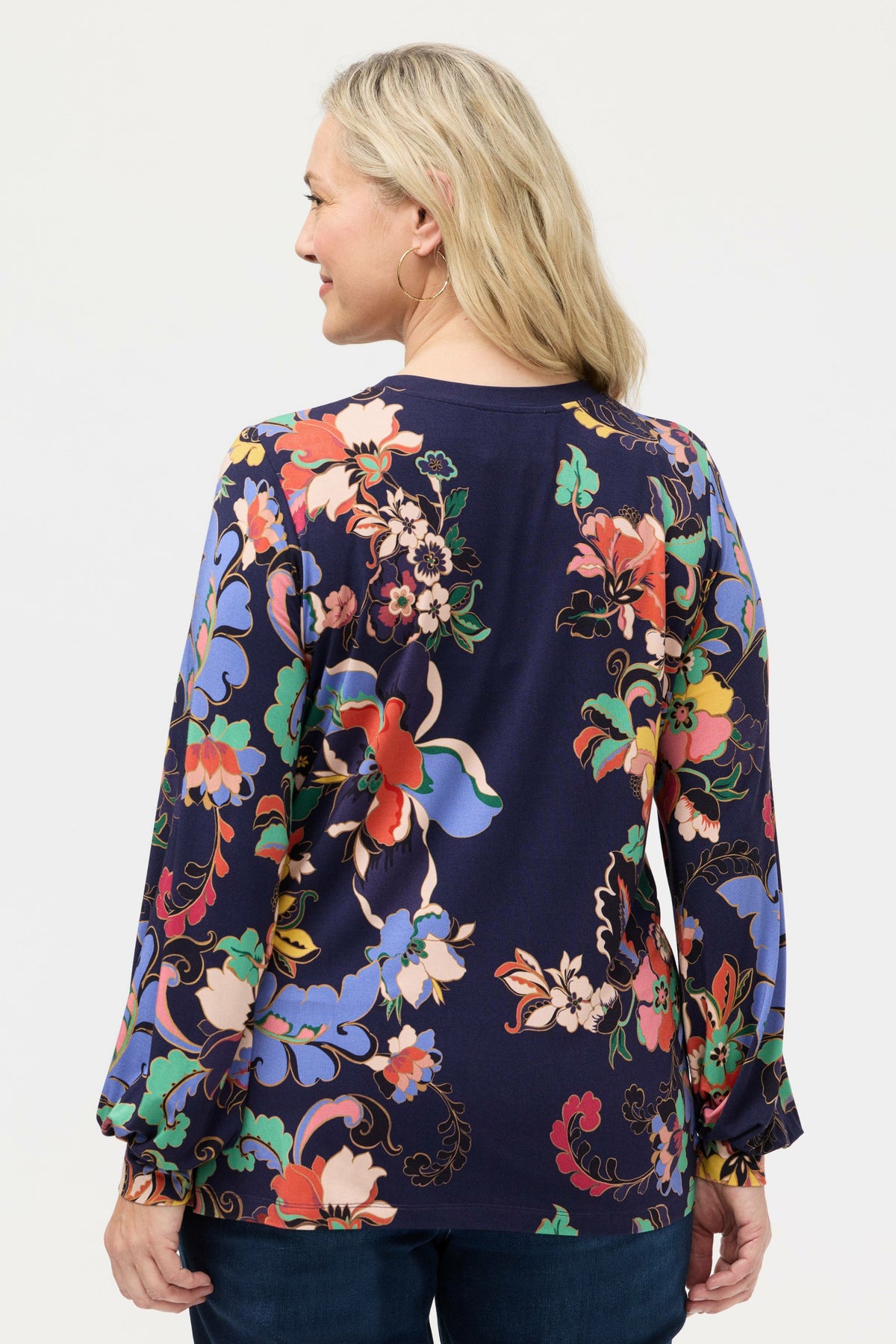 THE JANIE FAVORITE PUFF SLEEVE MOCK NECK - Johnny Was Exclusive