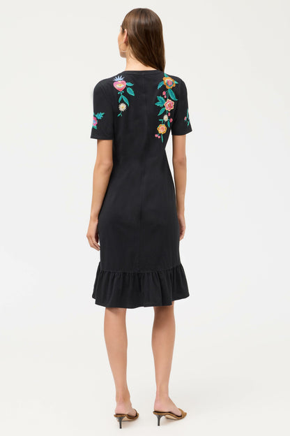 RUFFLE HEM KNIT DRESS - Johnny Was Signature